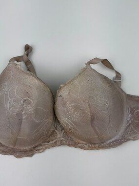 B.Luxe Nude Beige Lace Molded Underwire Bra Size 38D Style 6867-36